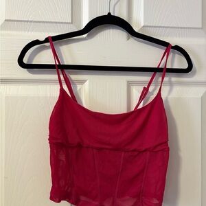 Urban Outfitters Pink Shimmer Crop Top